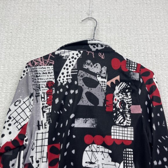 VTG Michael Tyler Top Blouse Tunic Womens Black Artsy Long Sleeve Size S - Picture 10 of 13